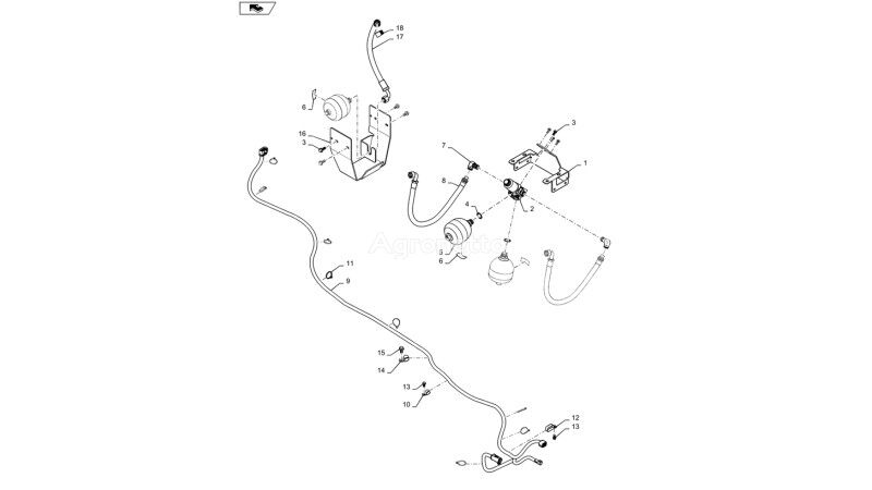 1.4l 87622941 hidraulički motor za New Holland T6090 T6070 T7230 traktora na kotačima