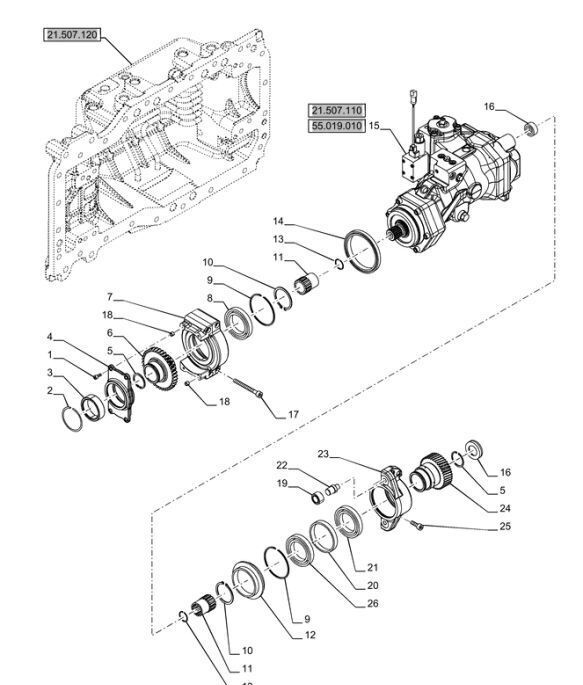 Reman 84536173R hidraulična pumpa za New Holland  T6070 traktora na kotačima