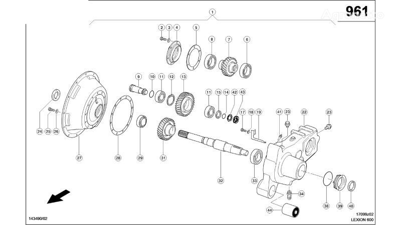 Claas Lexion 600 PRZEKŁADNIA ROZDZIELAJĄCA  0007755630 (Przekładnia ro mjenjač